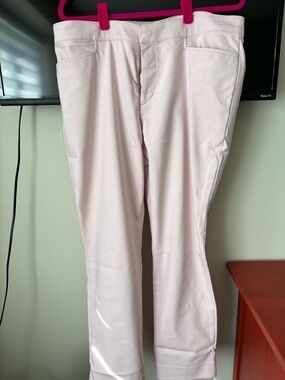 Chaps Light Pink Straight Leg Pants
